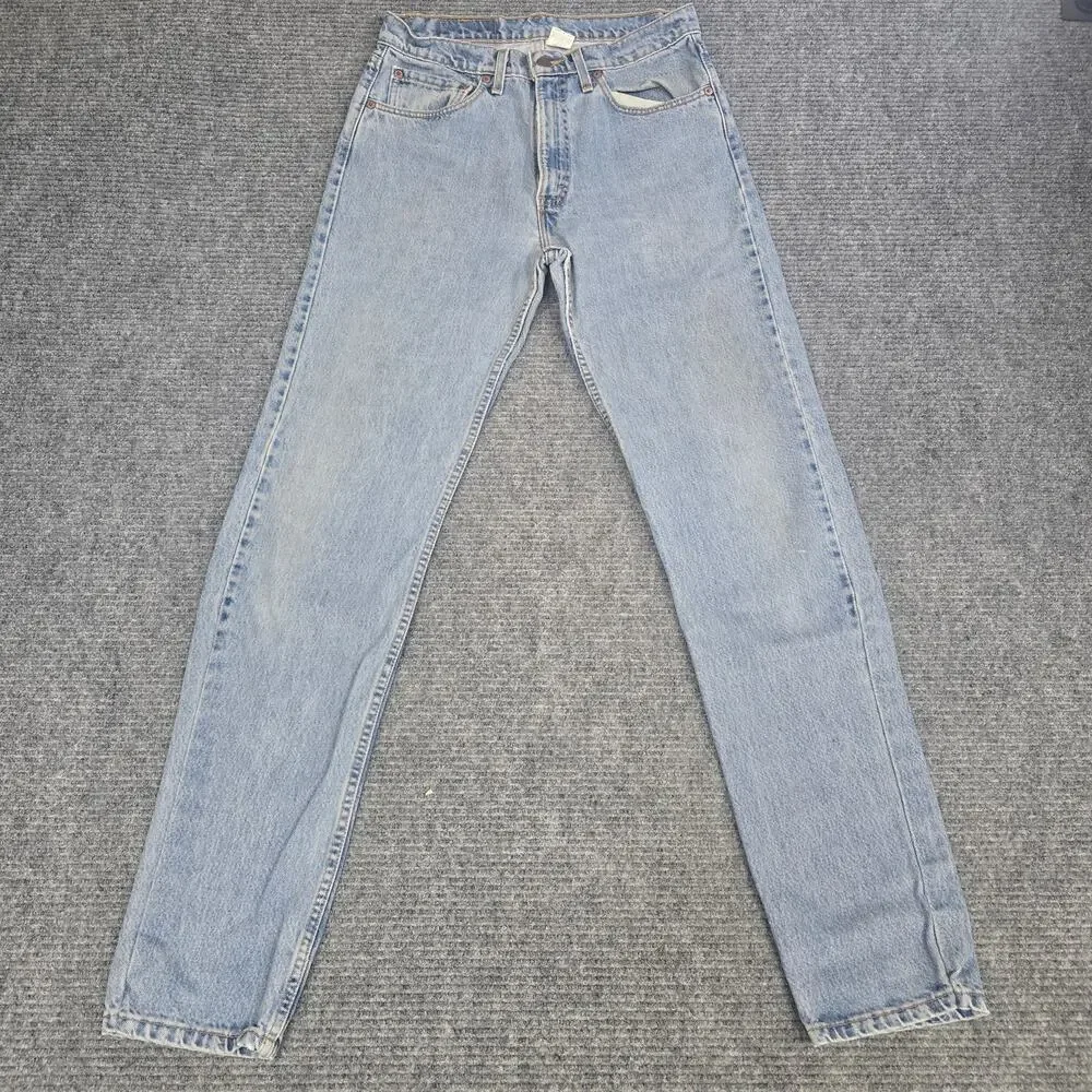 Vintage 90s Levi's 505 USA Made Jeans Tag 32x34 Measures 30x34 Light Wash USA